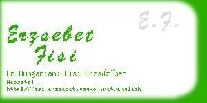 erzsebet fisi business card